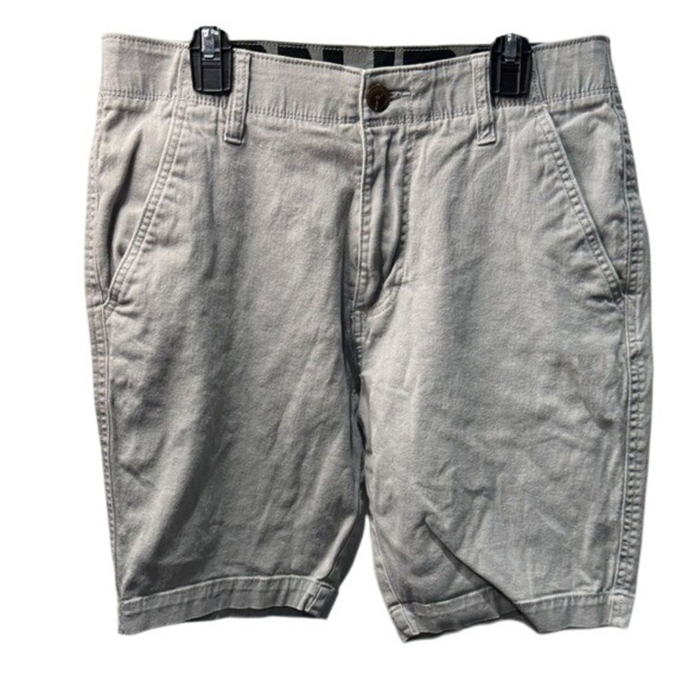 IRON Mens Shorts‎ Gray Size 29 Casual Chino Flat Front